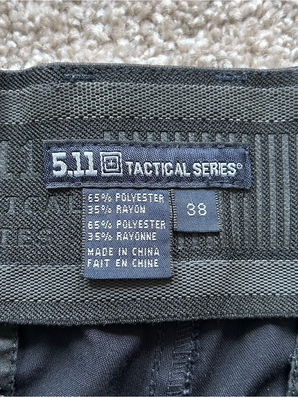 5.11 Tactical Series Mens Cargo Pants Black Work Trousers Size 38 Rugged Utility - Picture 4 of 6